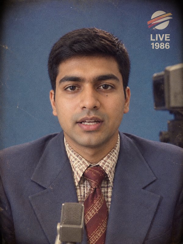 TV Interview 1980s photo example
