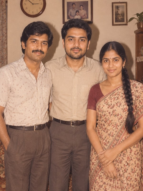 With My Young Parents decade portrait example